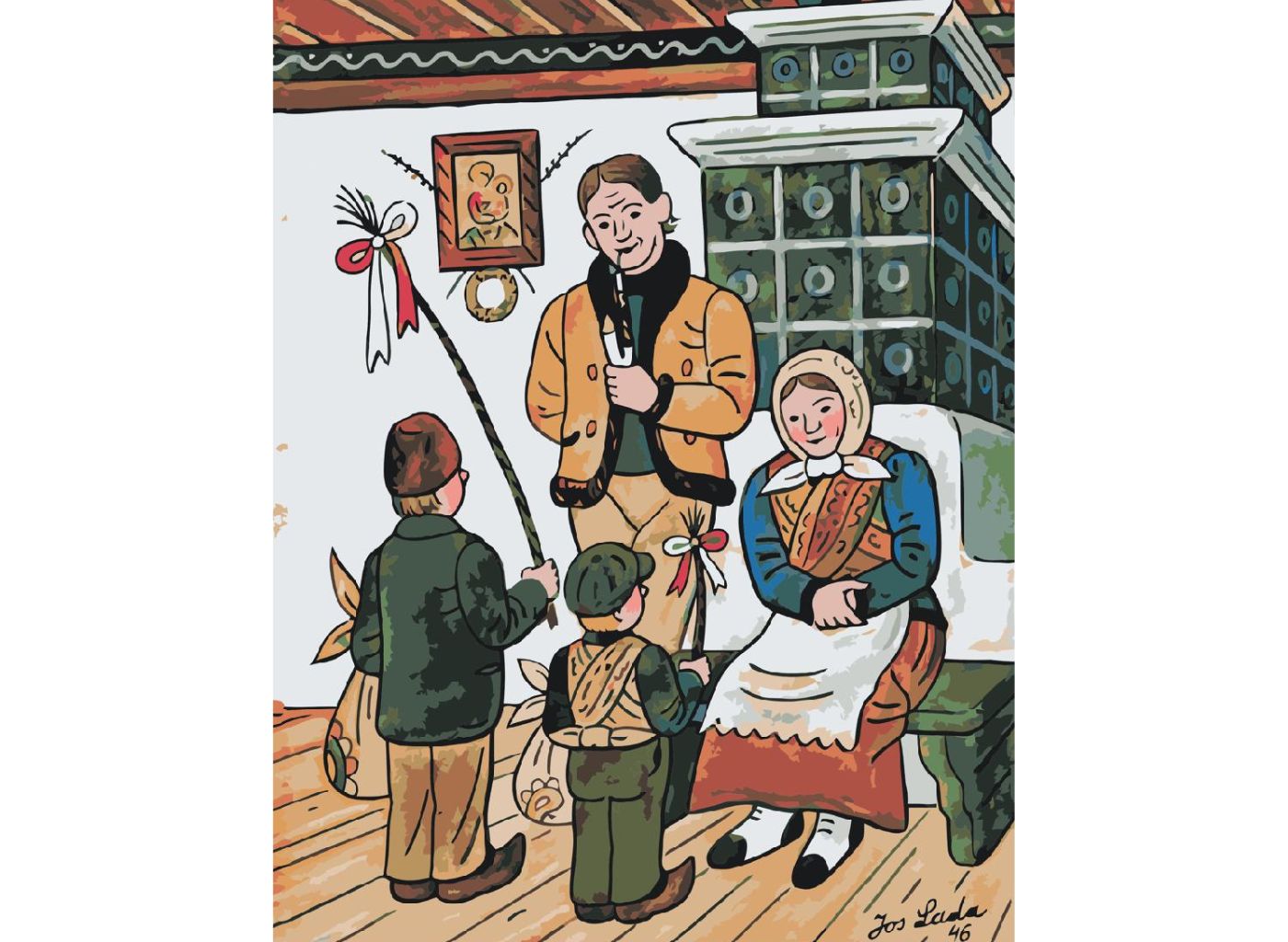 MALUJEŠ JOSEF LADA - MALÍŘSKÁ SADA S MOTIVY DLE VLASTNÍHO VÝBĚRU Motivy Lady: Koledníčci - 40x50 cm