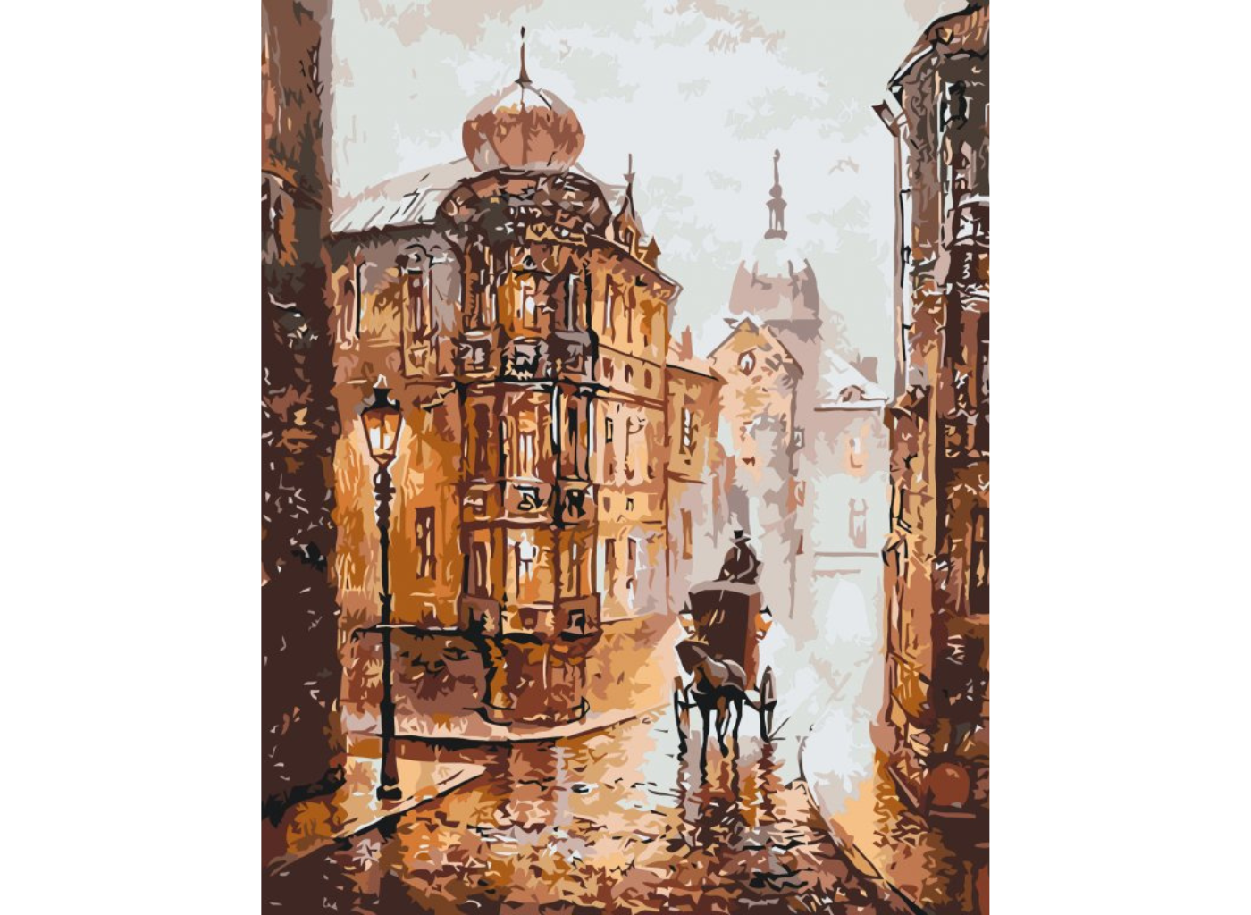 MALUJEŠ Malování podle čísel - KOŇSKÝ POVOZ Rozměr: 30x40 cm, Rámování: bez rámu a bez vypnutí plátna