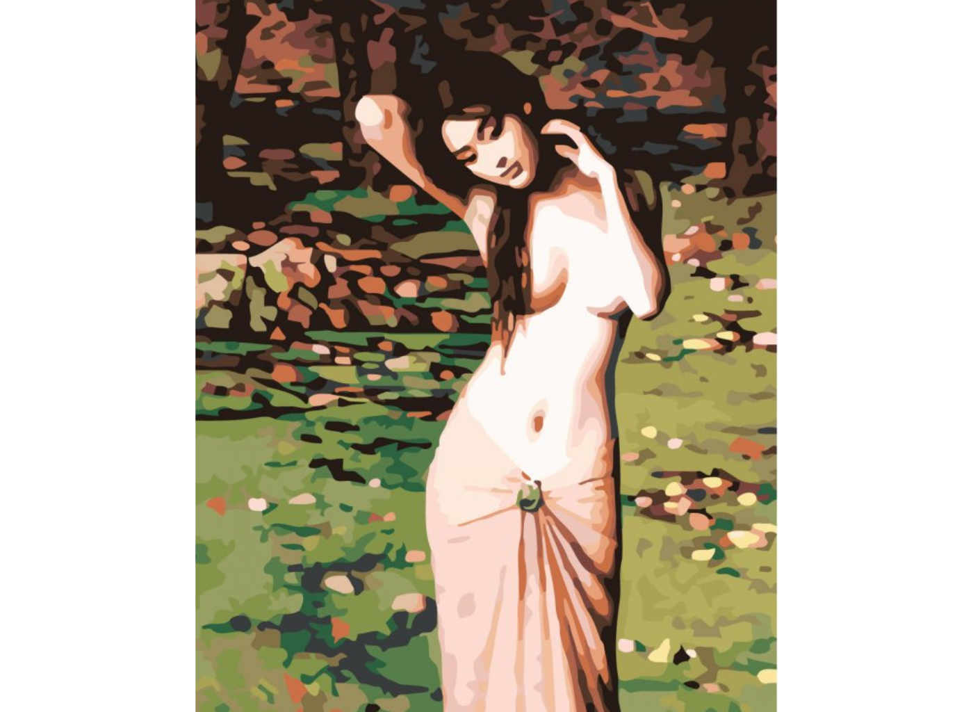 MALUJEŠ Malování podle čísel - KRÁSNÁ POLONAHÁ ŽENA Rozměr: 80x100 cm, Rámování: bez rámu a bez vypnutí plátna