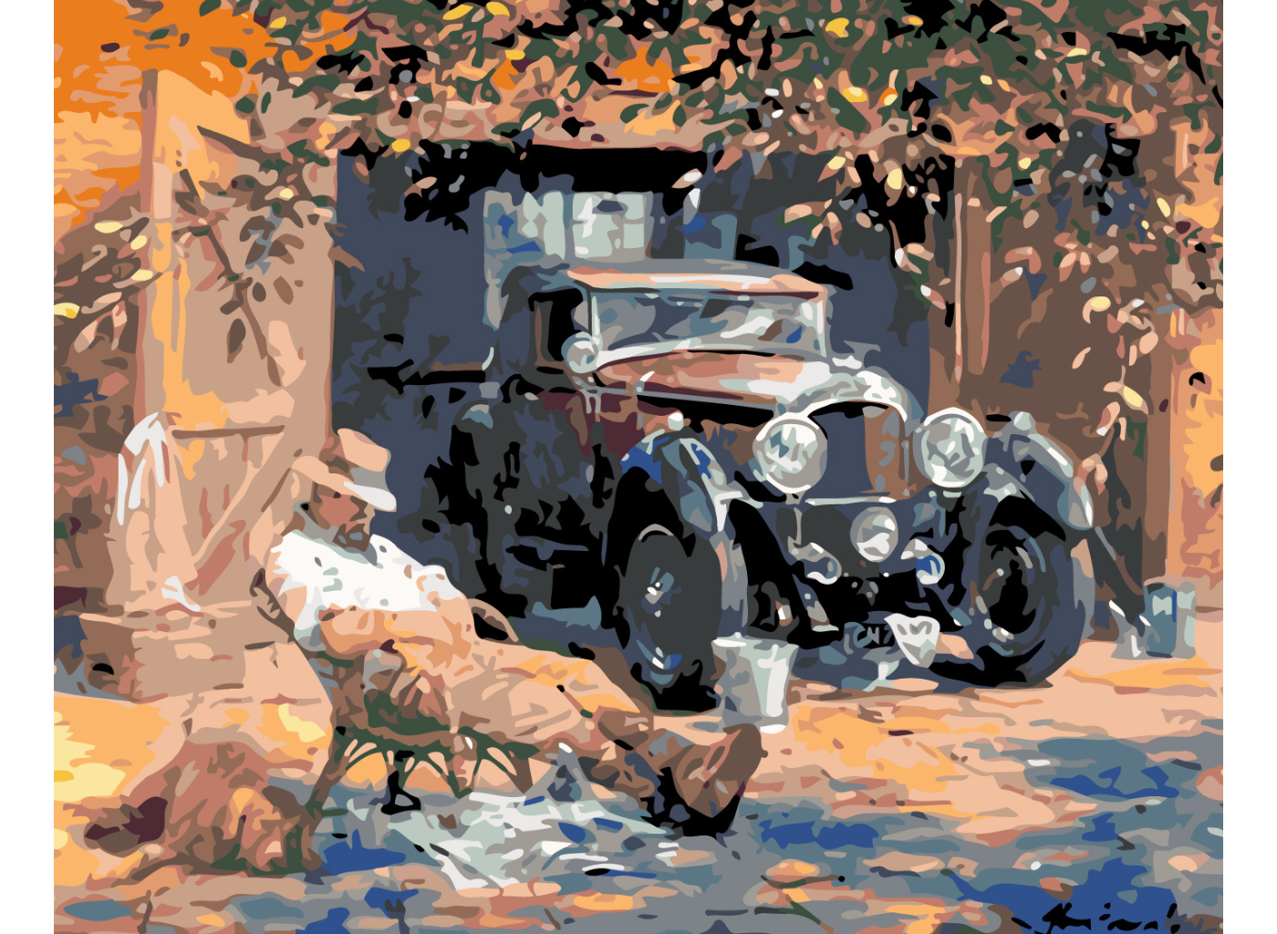 MALUJEŠ Malování podle čísel - ODPOČINEK Rozměr: 60x80 cm, Rámování: vypnuté plátno na rám