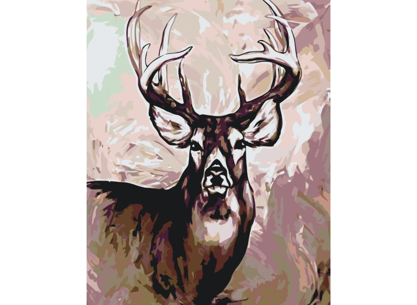 MALUJEŠ Malování podle čísel - JELEN S VELKÝMI PAROHY Rozměr: 80x100 cm, Rámování: bez rámu a bez vypnutí plátna