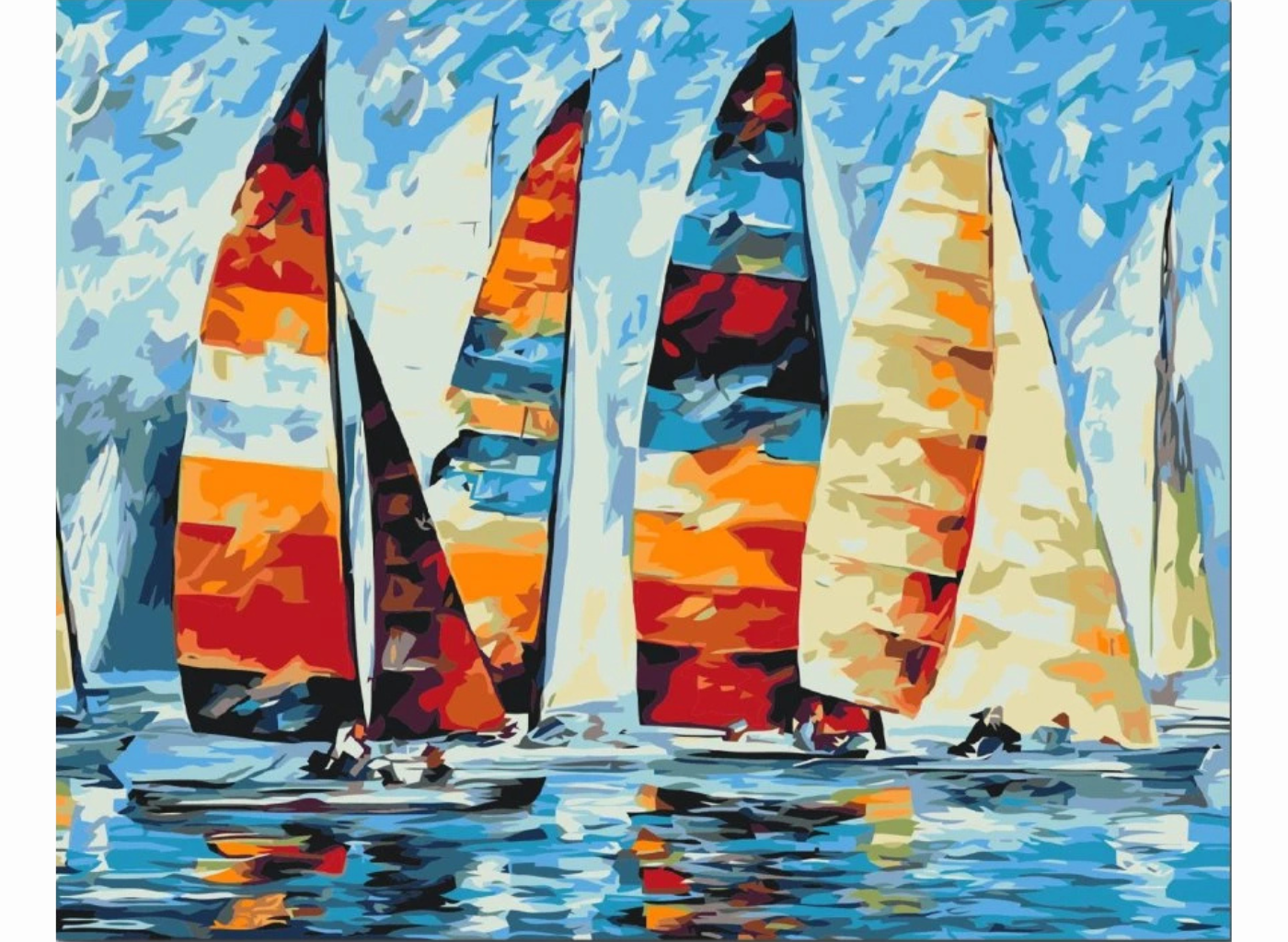 MALUJEŠ Malování podle čísel - PLACHETNICE NA MOŘI Rozměr: 30 x 40 cm, Rámování: bez rámu a bez vypnutí plátna