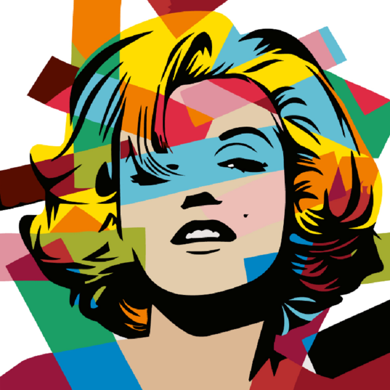MALUJEŠ Malování podle čísel - MARILYN POP Rozměr: 80x80 cm, Rámování: vypnuté plátno na rám