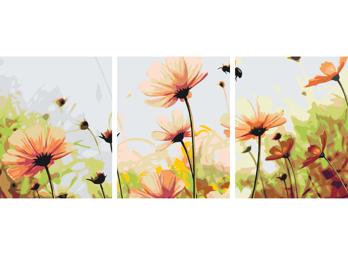 MALUJEŠ Malování podle čísel - SET LUČNÍHO KVÍTÍ Rozměr: 60x80 cm, Rámování: vypnuté plátno na rám