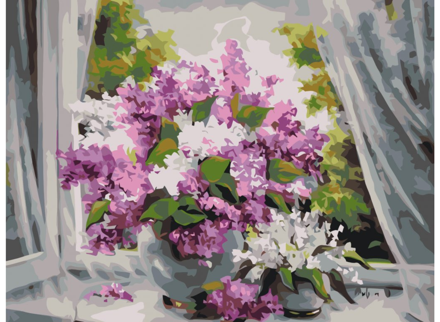 MALUJEŠ Malování podle čísel - ŠEŘÍKY VE VÁZE Rozměr: 30x40 cm, Rámování: vypnuté plátno na rám