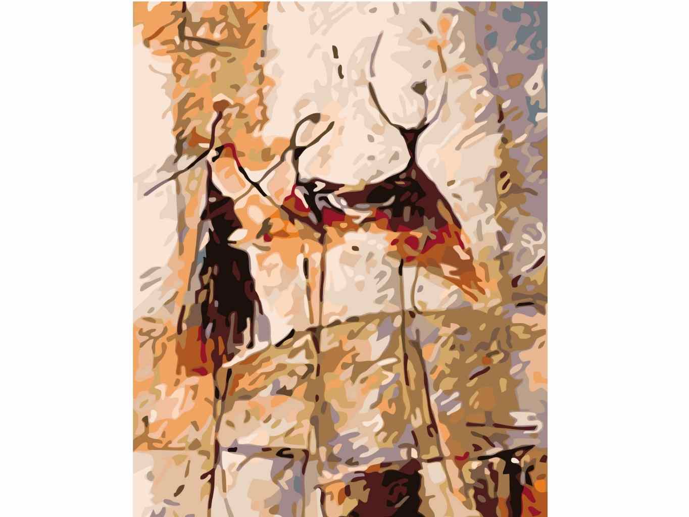 MALUJEŠ Malování podle čísel - TANEČNICE II Rozměr: 40x50 cm, Rámování: bez rámu a bez vypnutí plátna