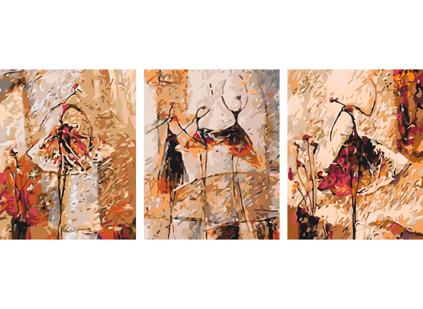 MALUJEŠ Malování podle čísel - SET TANEČNICE Rozměr: 80x100 cm, Rámování: vypnuté plátno na rám