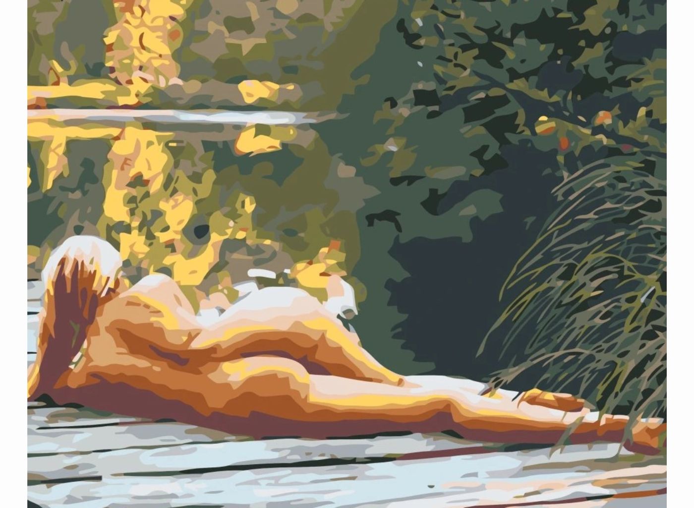 MALUJEŠ Malování podle čísel - NA MOLU Rozměr: 30 x 40 cm, Rámování: bez rámu a bez vypnutí plátna