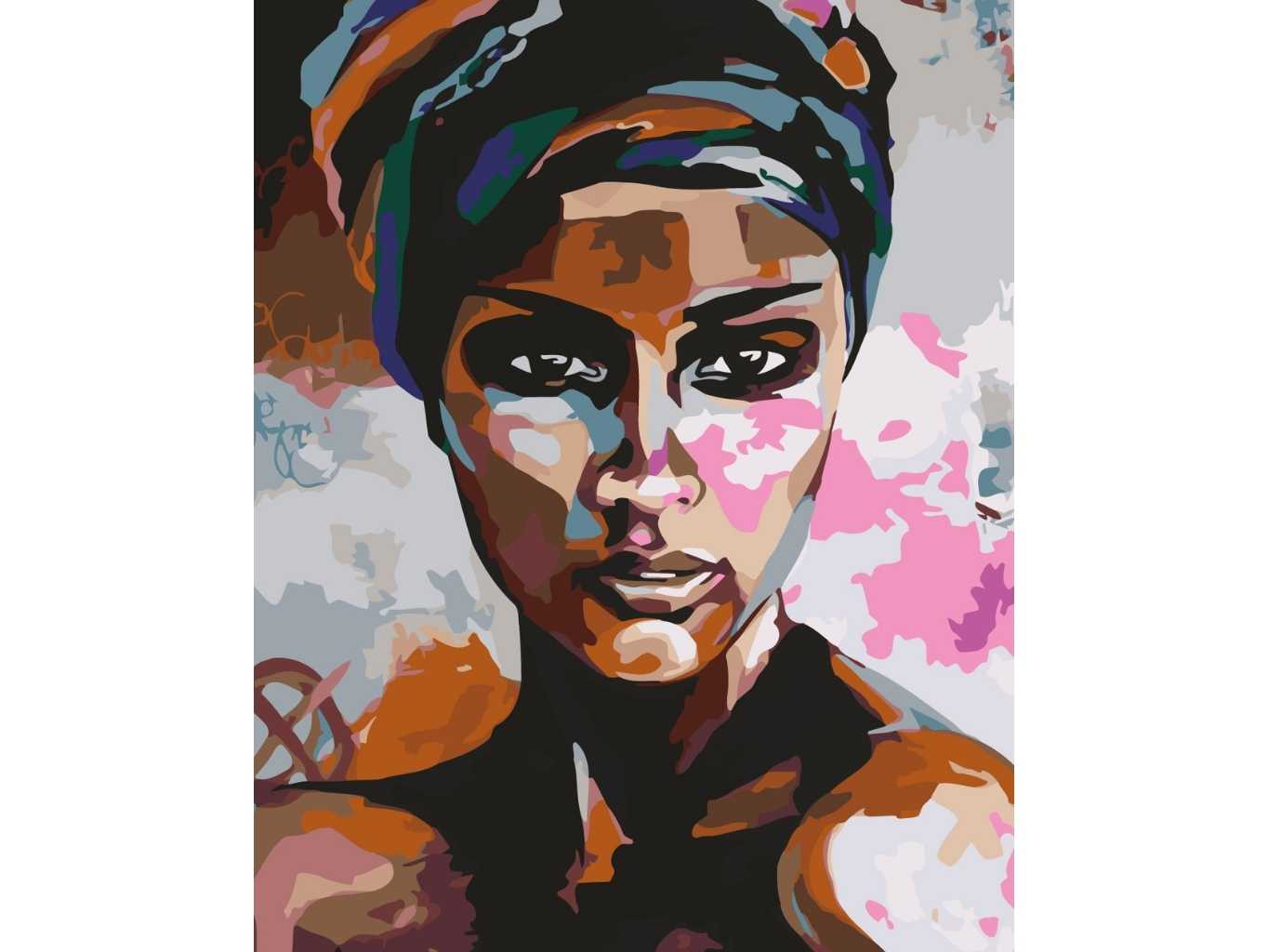 MALUJEŠ Malování podle čísel - PORTRÉT PŘÍMÝ POHLED Rozměr: 80x100 cm, Rámování: bez rámu a bez vypnutí plátna
