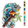 Malování podle čísel - CHAMELEON (Rozměr 60x80 cm, Rámování vypnuté plátno na rám)