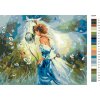 Malování podle čísel - DÍVKA S BĚLOUŠEM (Rozměr 60x80 cm, Rámování vypnuté plátno na rám)