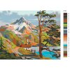 Malování podle čísel - DOMEK U JEZERA POD HORAMI (Rozměr 60x80 cm, Rámování vypnuté plátno na rám)