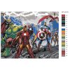 Malování podle čísel - AVANGERS HRDINOVÉ (Rozměr 60x80 cm, Rámování vypnuté plátno na rám)
