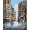 Malování podle čísel - PLAVBA MEZI BUDOVAMI (Rozměr 60x80 cm, Rámování vypnuté plátno na rám)