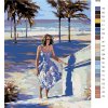 Malování podle čísel - KDYŽ JDE ŽENA Z PLÁŽE (Rozměr 60x80 cm, Rámování vypnuté plátno na rám)