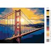 Malování podle čísel - MOST A VÝCHOD SLUNCE (Rozměr 60x80 cm, Rámování vypnuté plátno na rám)