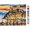 Malování podle čísel - MĚSTEČKO NAD MOŘEM (Rozměr 60x80 cm, Rámování vypnuté plátno na rám)