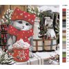 Malování podle čísel - KOTĚ A VÁNOČNÍ ČAS (Rozměr 50X50 cm, Rámování vypnuté plátno na rám)