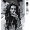 Malování podle čísel - KOUŘÍCÍ BOB MARLEY (Rozměr 60x80 cm, Rámování vypnuté plátno na rám)