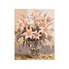 Malování podle čísel - RŮŽOVÉ LILIE VE VÁZE