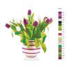 Malování podle čísel - TULIPÁNY V PRUHOVANÉ VÁZE