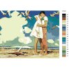 Malování podle čísel - POLIBEK U MOŘE (Rozměr 60x80 cm, Rámování vypnuté plátno na rám)
