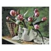 Malování podle čísel - TULIPÁNY V BÍLÉ VÁZE