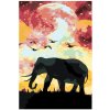 Malování podle čísel - SLON A BAREVNÁ OBLOHA II
