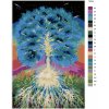 Malování podle čísel - HVĚZDNÝ STROM by LOUISE ART (Rozměr 60x80 cm, Rámování vypnuté plátno na rám)