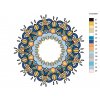 Malování podle čísel - MANDALA MODRO-ŽLUTÁ