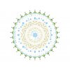 Malování podle čísel - ZELENO-MODRÁ MANDALA