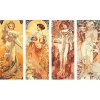 Malování podle čísel - A. MUCHA - SET ROČNÍ OBDOBÍ