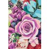 Malování podle čísel - FIALKOVÁ RŮŽE MEZI KVĚTINAMI (Rozměr 60x80 cm, Rámování vypnuté plátno na rám)