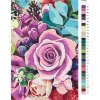 Malování podle čísel - FIALKOVÁ RŮŽE MEZI KVĚTINAMI (Rozměr 60x80 cm, Rámování vypnuté plátno na rám)