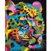 Malování podle čísel - BAREVNÝ LEOPARD (Rozměr 60x80 cm, Rámování vypnuté plátno na rám)