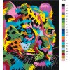 Malování podle čísel - BAREVNÝ LEOPARD (Rozměr 60x80 cm, Rámování vypnuté plátno na rám)