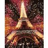 Malování podle čísel - EIFFELOVA VĚŽ S OSVĚTLENÍM (Rozměr 60x80 cm, Rámování vypnuté plátno na rám)