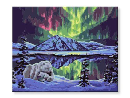 Maľovanie podľa čísel - Aurora Borealis