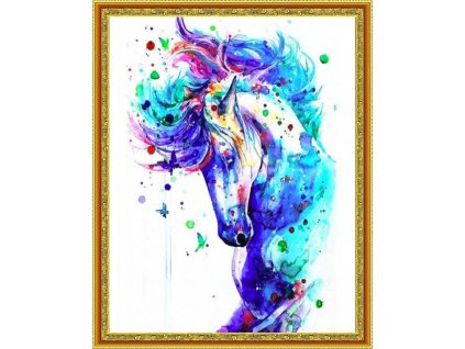 Diamantové maľovanie - Farebný kôň