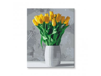 Banda žlutých tulipánů