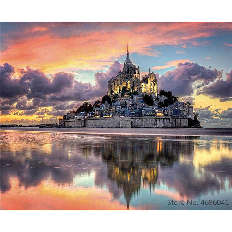 Maľovanie podľa čísel - Mont Saint Michel Rozmer obrazu: 80x100