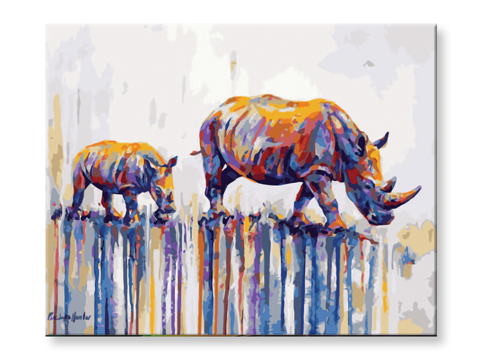 Maľovanie podľa čísel - Rhino
