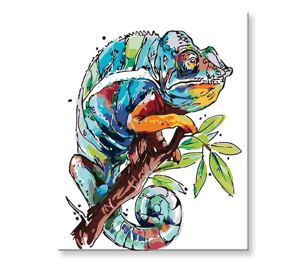 Maľovanie podľa čísel - Chameleón Rozmer obrazu: 40x50