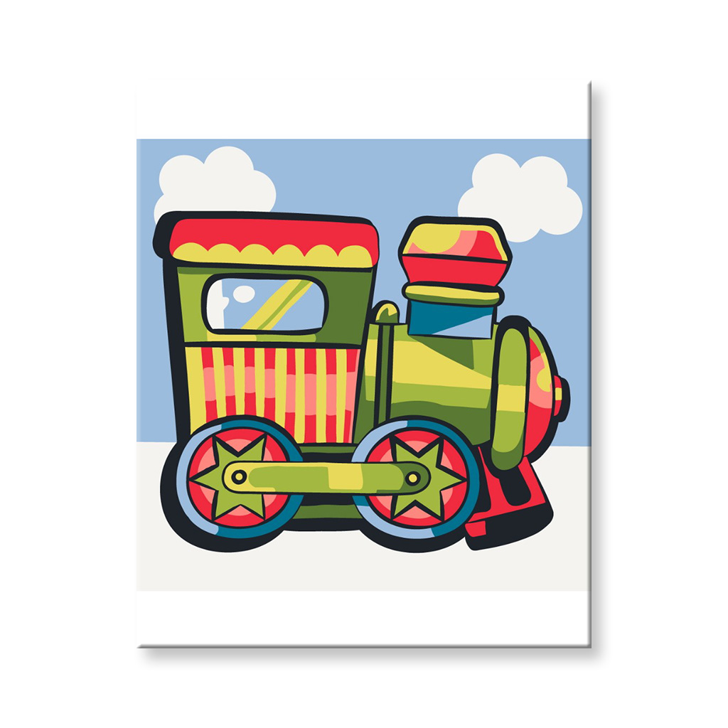 Maľovanie podľa čísel - Vláčik