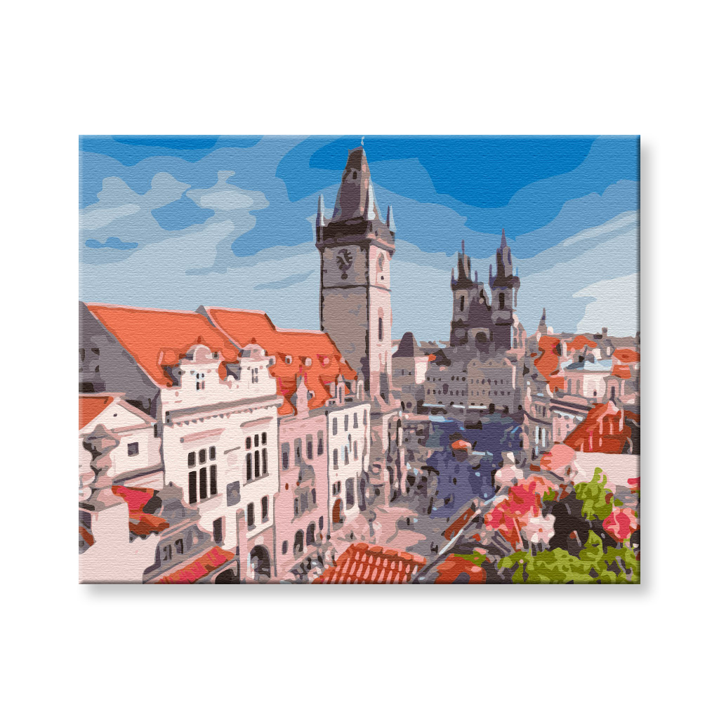 Maľovanie podľa čísel - Výhľad na Prahu