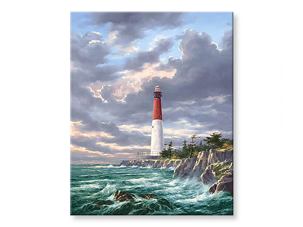 Maľovanie podľa čísel - Maják na útese Rozmer obrazu: 80x100
