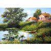 Maľovanie podľa čísel - Chata pri rybníku
