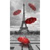 Diamantové maľovanie - Eiffelovka s dáždnikmi
