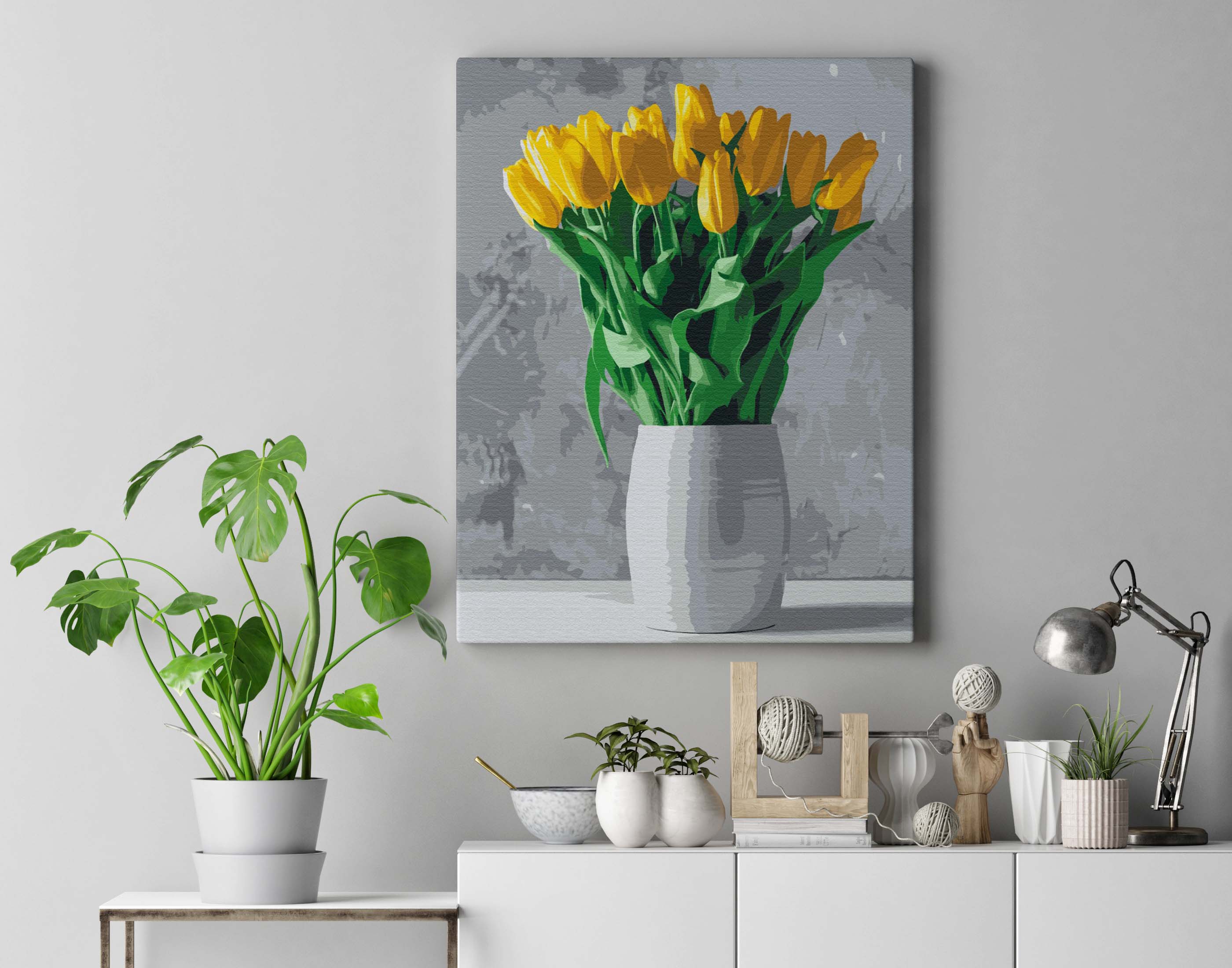Banda žlutých tulipánů