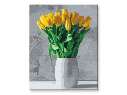 Banda žlutých tulipánů
